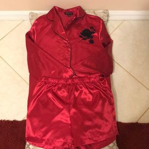 Satin long sleeve and short pj’s